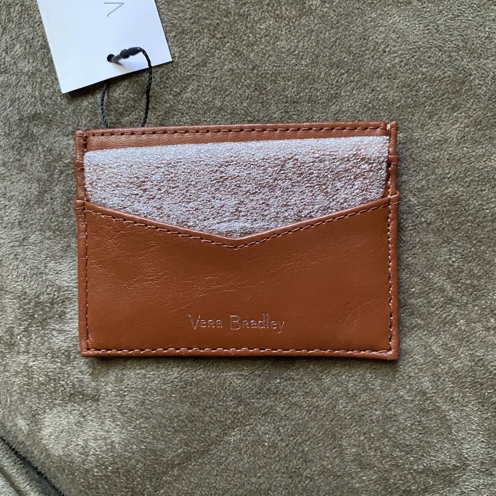 NWT Vera Bradley Leather ID/Card Wallet